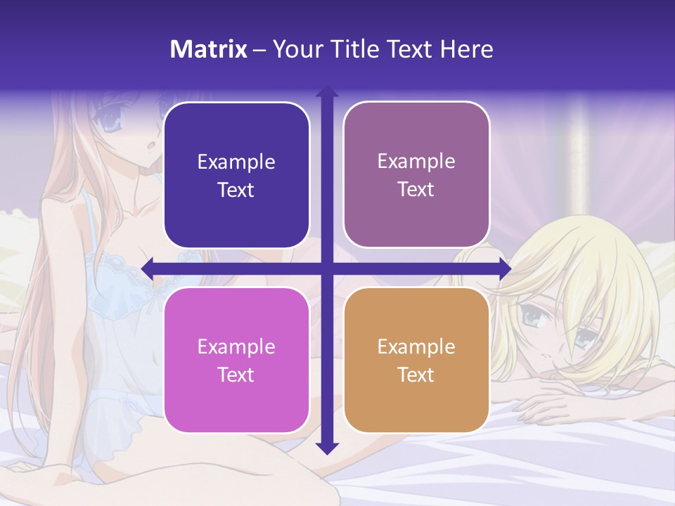 A Couple Of Women Laying On Top Of A Bed PowerPoint Template