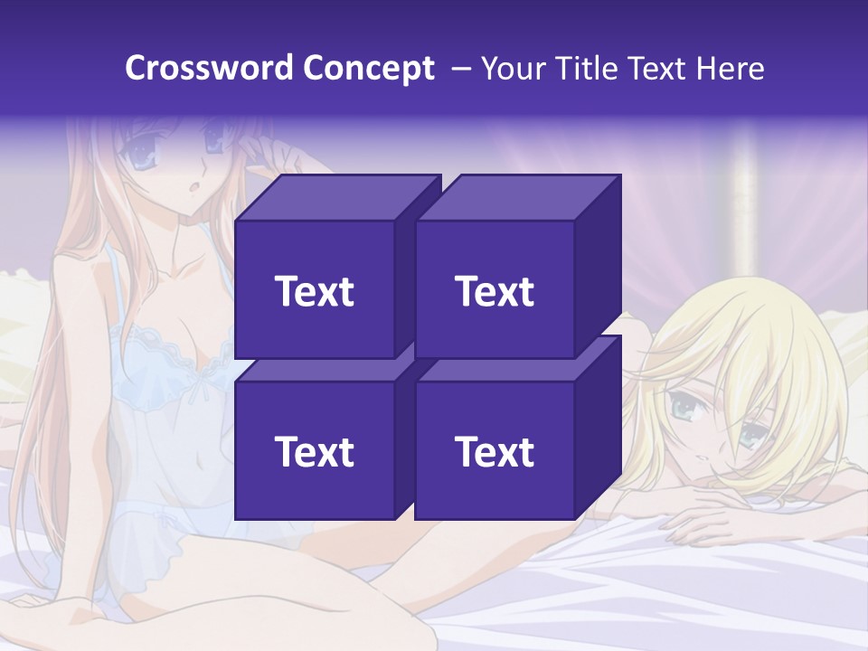 A Couple Of Women Laying On Top Of A Bed PowerPoint Template