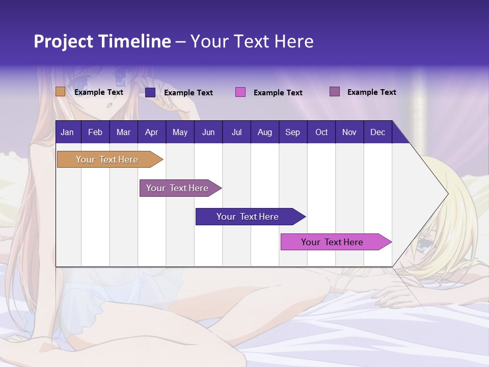 A Couple Of Women Laying On Top Of A Bed PowerPoint Template