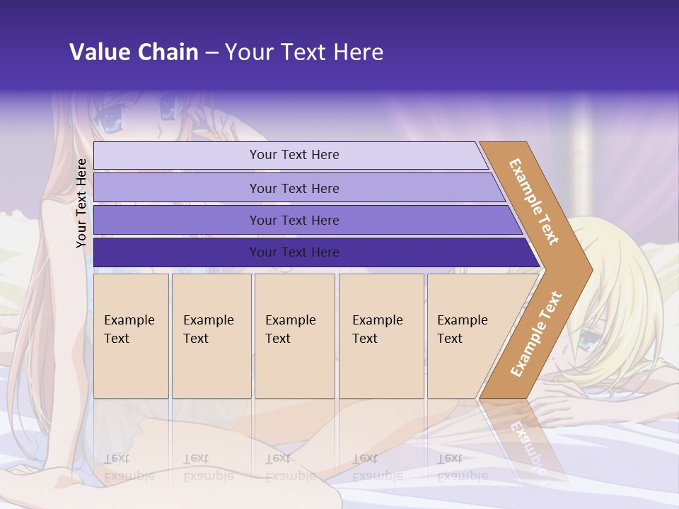 A Couple Of Women Laying On Top Of A Bed PowerPoint Template