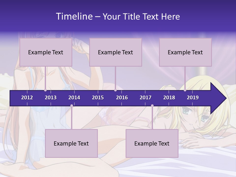 A Couple Of Women Laying On Top Of A Bed PowerPoint Template