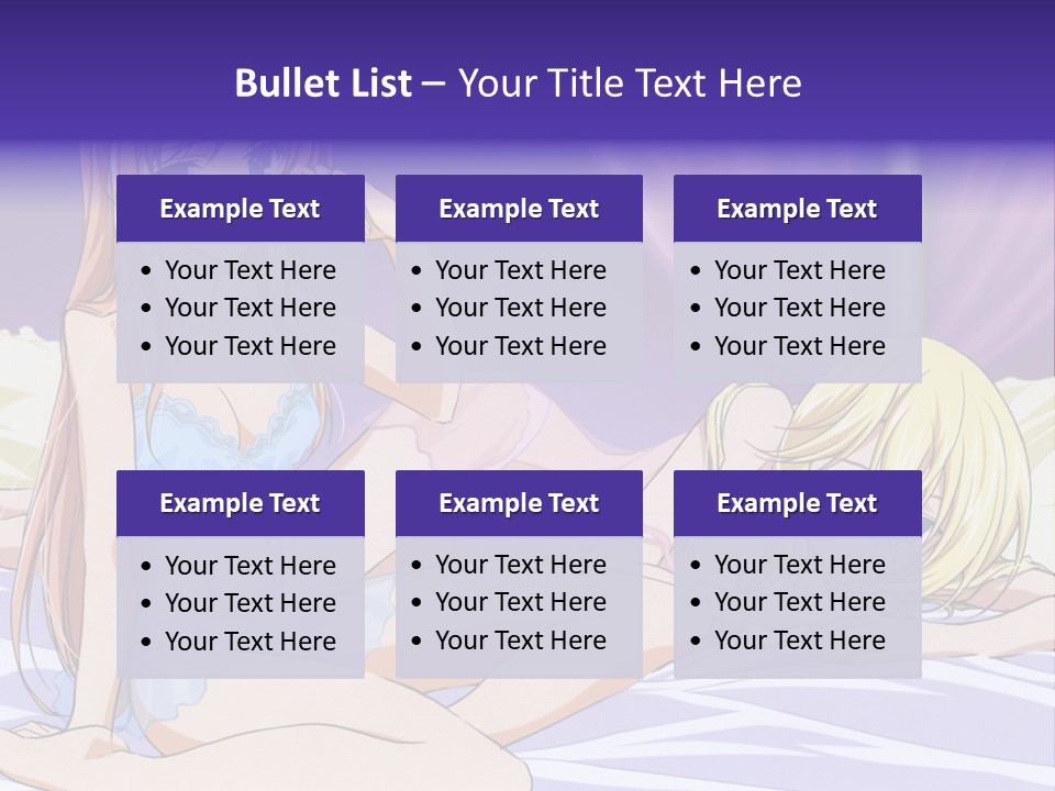 A Couple Of Women Laying On Top Of A Bed PowerPoint Template