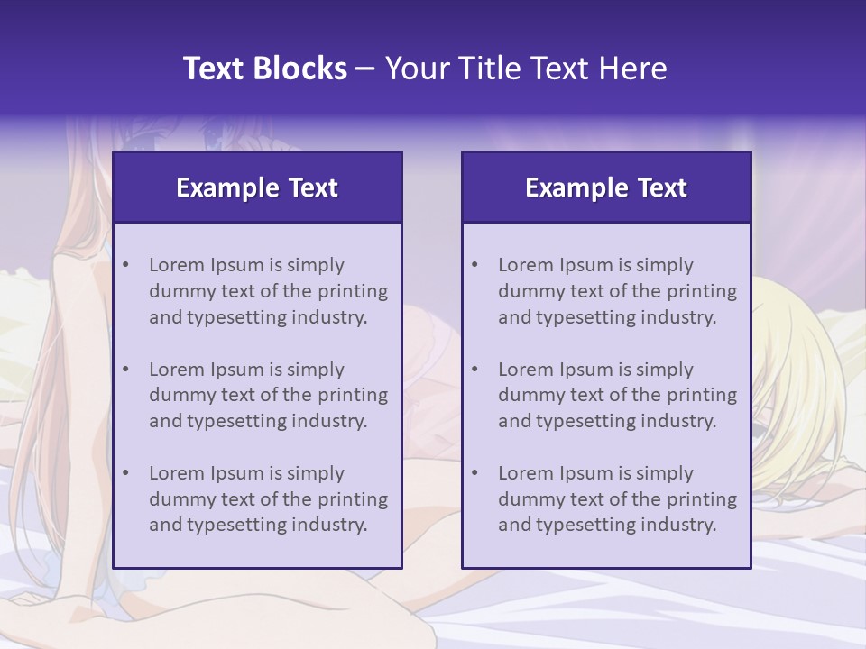 A Couple Of Women Laying On Top Of A Bed PowerPoint Template