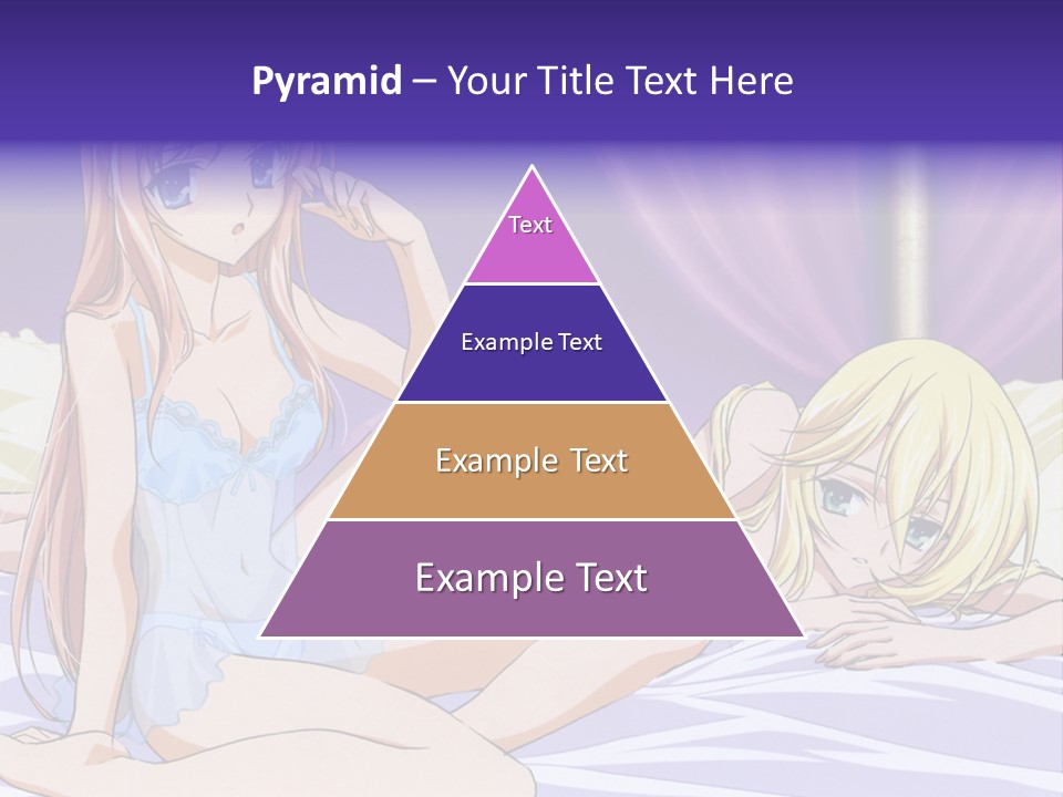 A Couple Of Women Laying On Top Of A Bed PowerPoint Template
