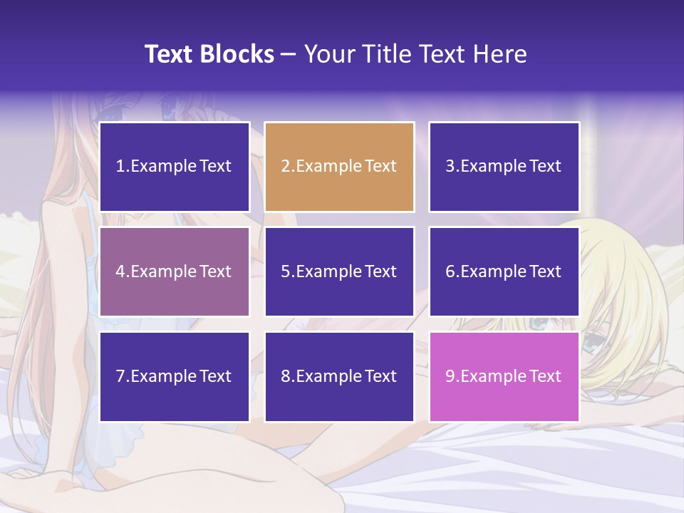 A Couple Of Women Laying On Top Of A Bed PowerPoint Template