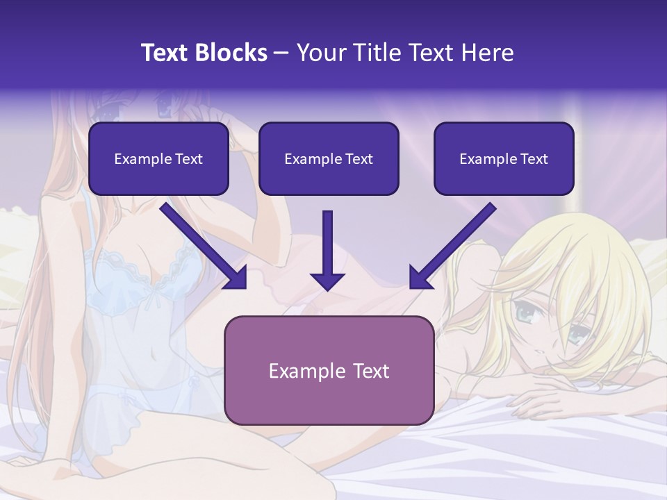 A Couple Of Women Laying On Top Of A Bed PowerPoint Template