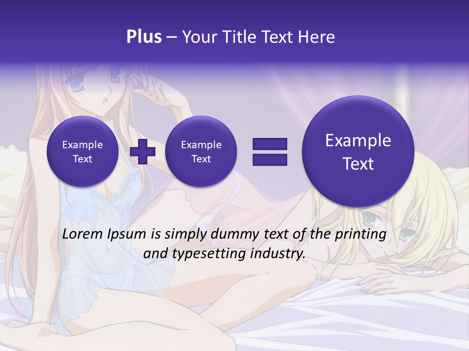 A Couple Of Women Laying On Top Of A Bed PowerPoint Template