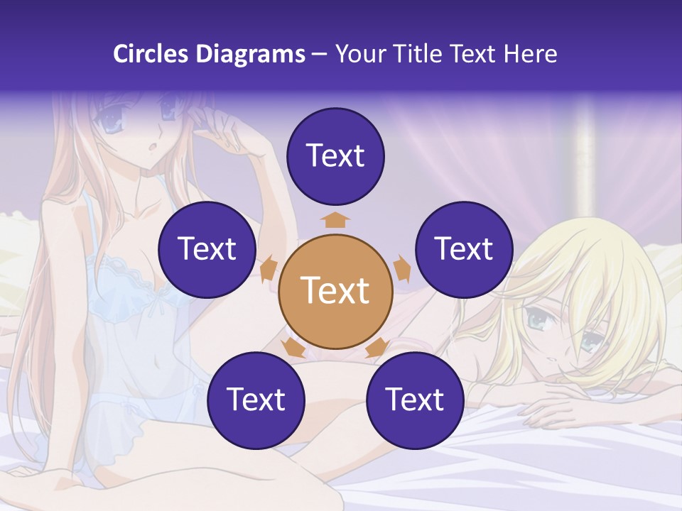 A Couple Of Women Laying On Top Of A Bed PowerPoint Template