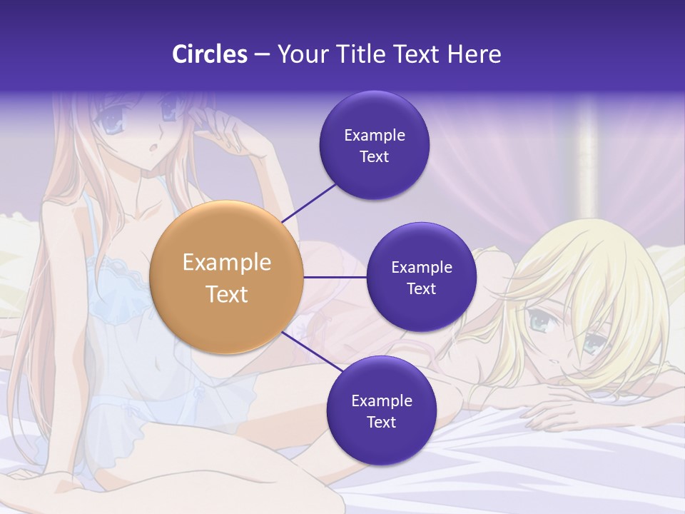 A Couple Of Women Laying On Top Of A Bed PowerPoint Template