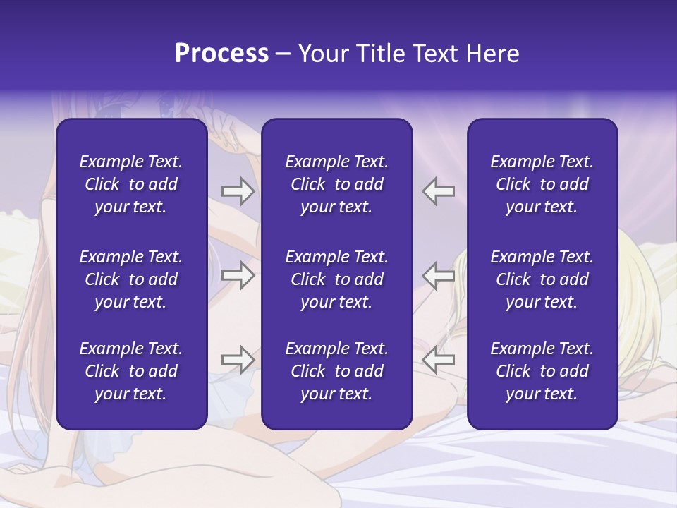 A Couple Of Women Laying On Top Of A Bed PowerPoint Template