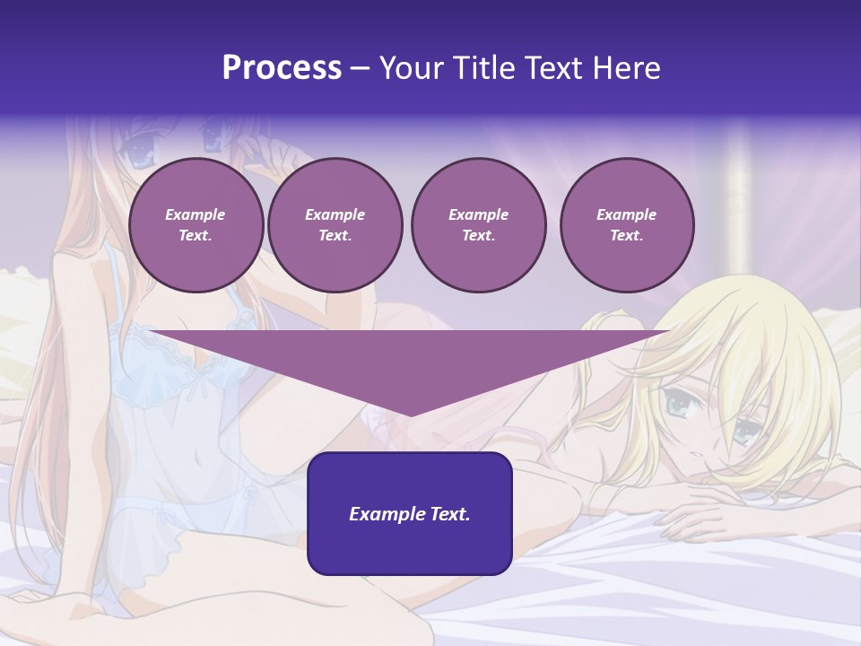 A Couple Of Women Laying On Top Of A Bed PowerPoint Template