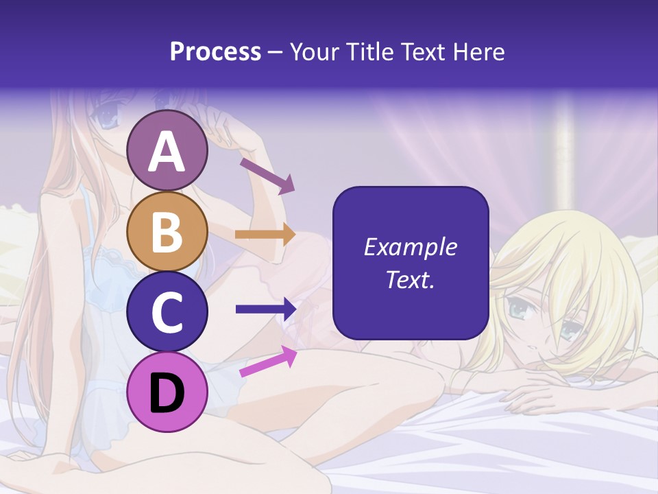 A Couple Of Women Laying On Top Of A Bed PowerPoint Template