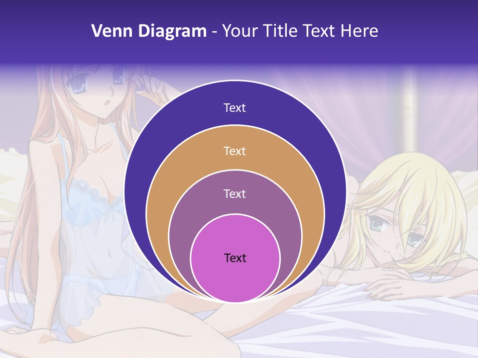 A Couple Of Women Laying On Top Of A Bed PowerPoint Template