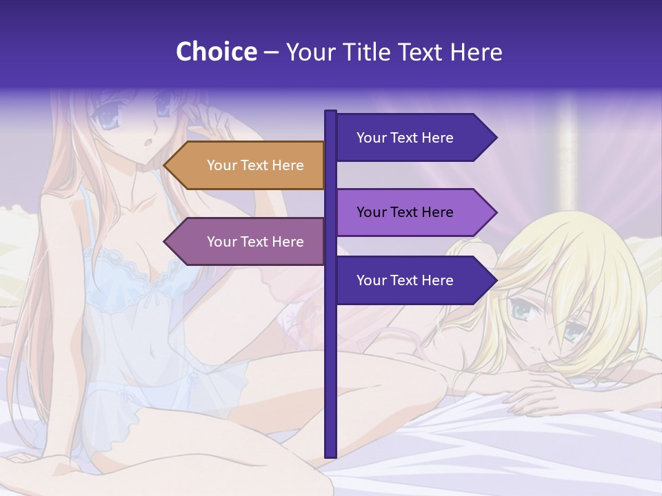 A Couple Of Women Laying On Top Of A Bed PowerPoint Template