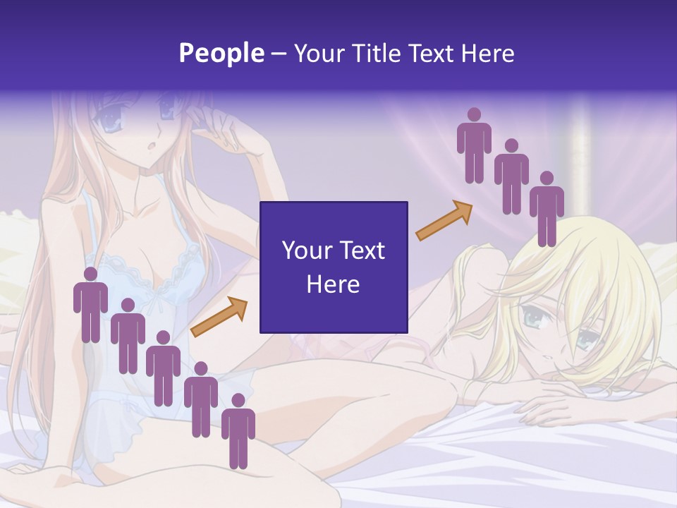 A Couple Of Women Laying On Top Of A Bed PowerPoint Template