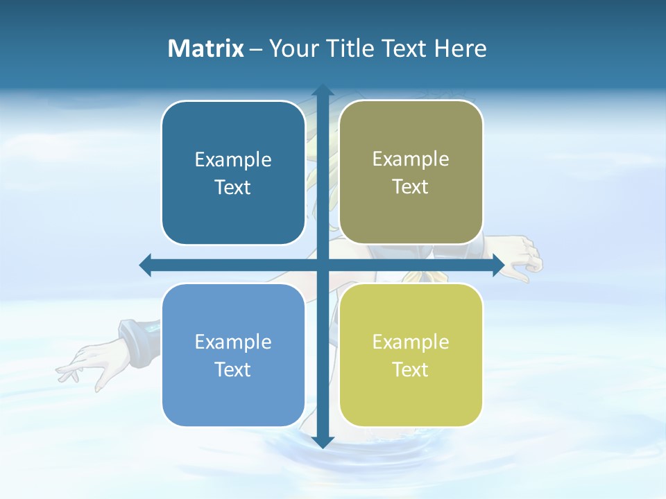 A Woman In A Body Of Water With Her Arms Outstretched PowerPoint Template