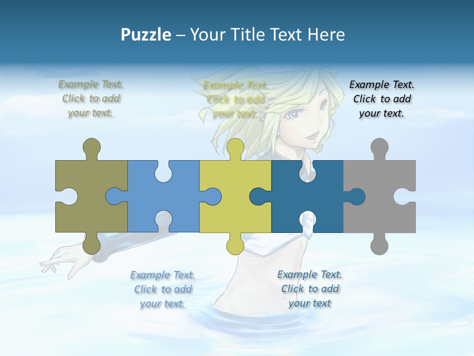 A Woman In A Body Of Water With Her Arms Outstretched PowerPoint Template