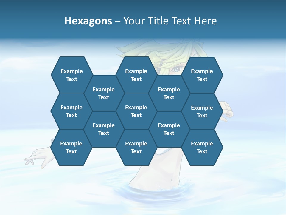 A Woman In A Body Of Water With Her Arms Outstretched PowerPoint Template