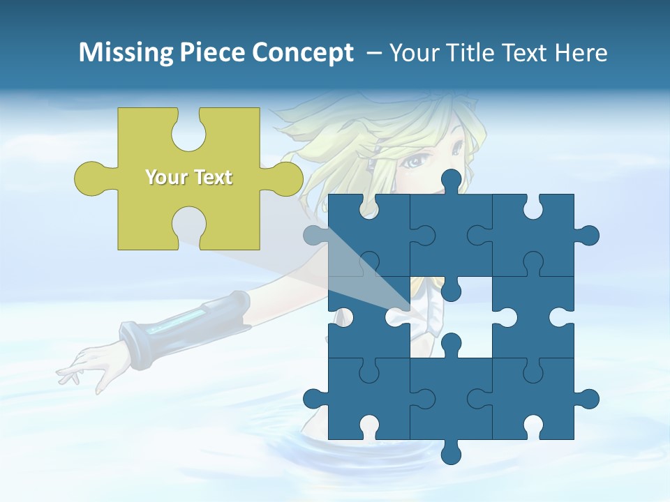 A Woman In A Body Of Water With Her Arms Outstretched PowerPoint Template