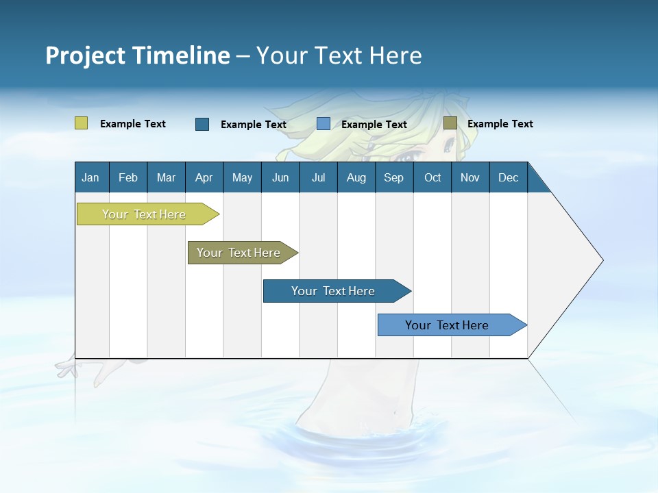 A Woman In A Body Of Water With Her Arms Outstretched PowerPoint Template