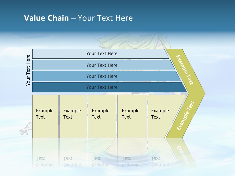 A Woman In A Body Of Water With Her Arms Outstretched PowerPoint Template