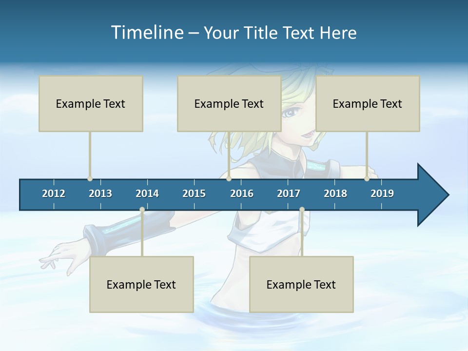 A Woman In A Body Of Water With Her Arms Outstretched PowerPoint Template