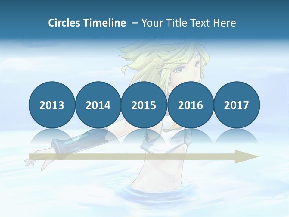 A Woman In A Body Of Water With Her Arms Outstretched PowerPoint Template