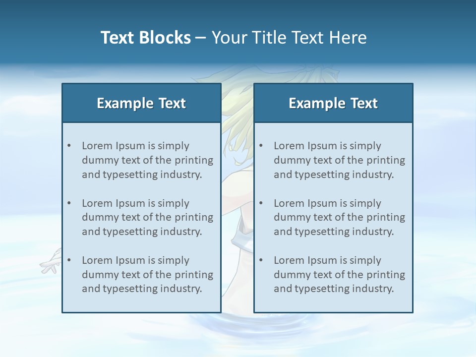 A Woman In A Body Of Water With Her Arms Outstretched PowerPoint Template