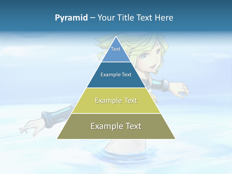 A Woman In A Body Of Water With Her Arms Outstretched PowerPoint Template