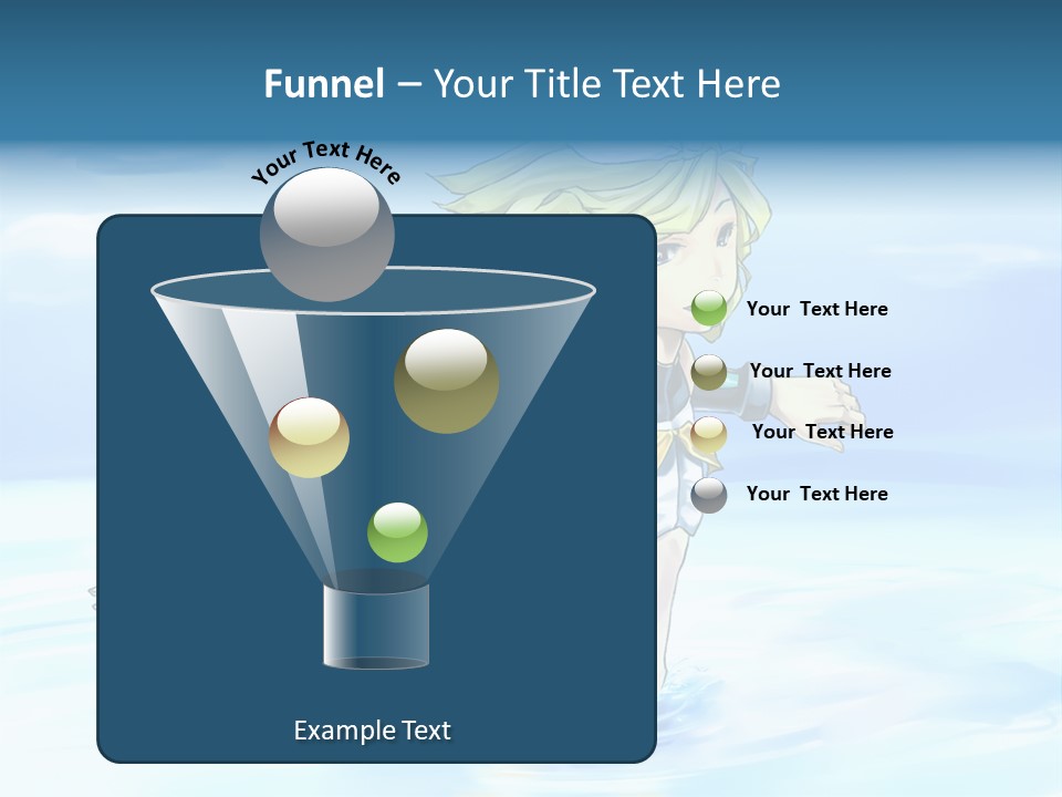 A Woman In A Body Of Water With Her Arms Outstretched PowerPoint Template