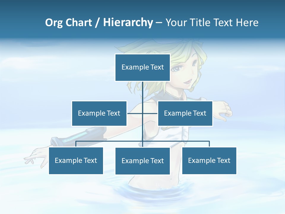 A Woman In A Body Of Water With Her Arms Outstretched PowerPoint Template