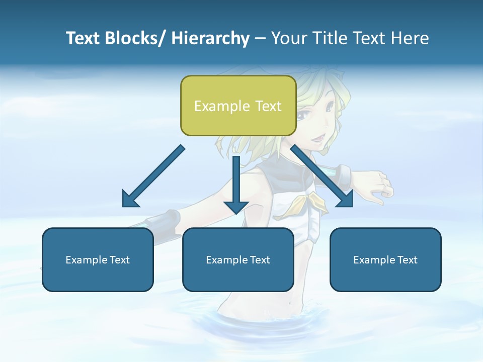 A Woman In A Body Of Water With Her Arms Outstretched PowerPoint Template