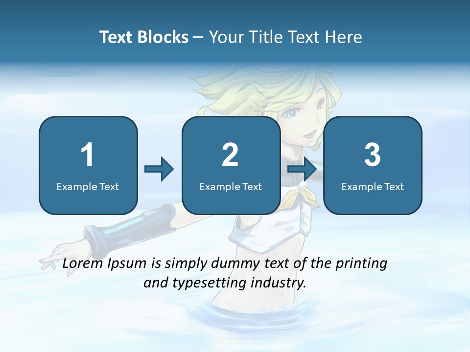 A Woman In A Body Of Water With Her Arms Outstretched PowerPoint Template