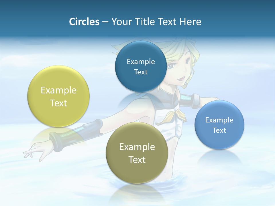 A Woman In A Body Of Water With Her Arms Outstretched PowerPoint Template