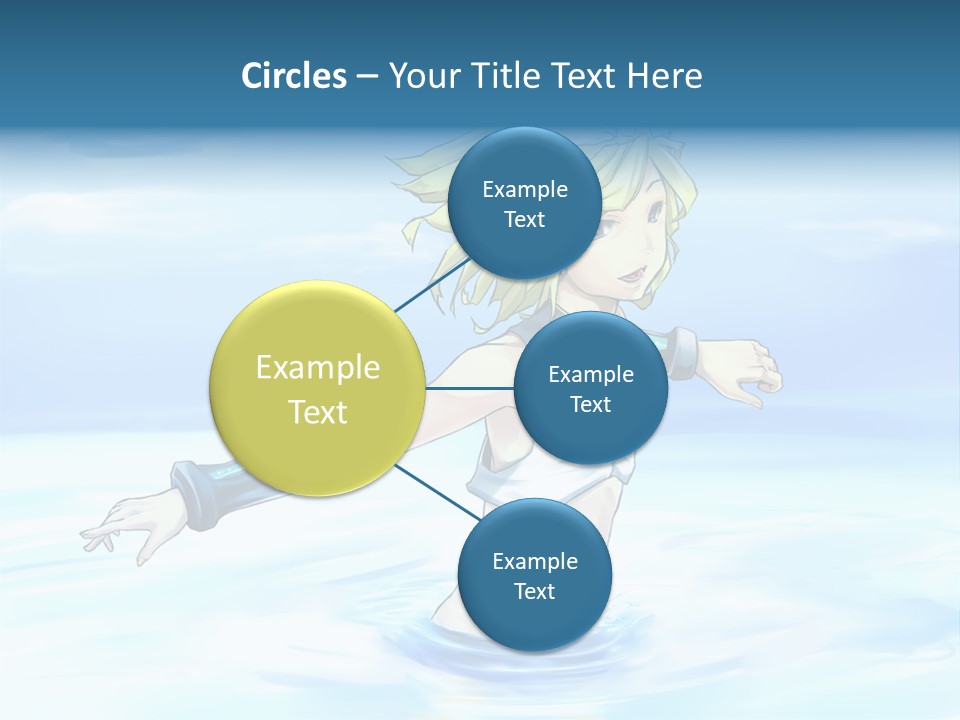 A Woman In A Body Of Water With Her Arms Outstretched PowerPoint Template