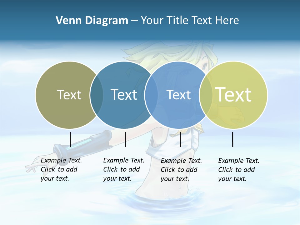 A Woman In A Body Of Water With Her Arms Outstretched PowerPoint Template