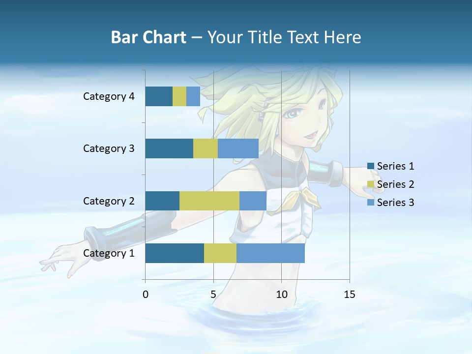 A Woman In A Body Of Water With Her Arms Outstretched PowerPoint Template