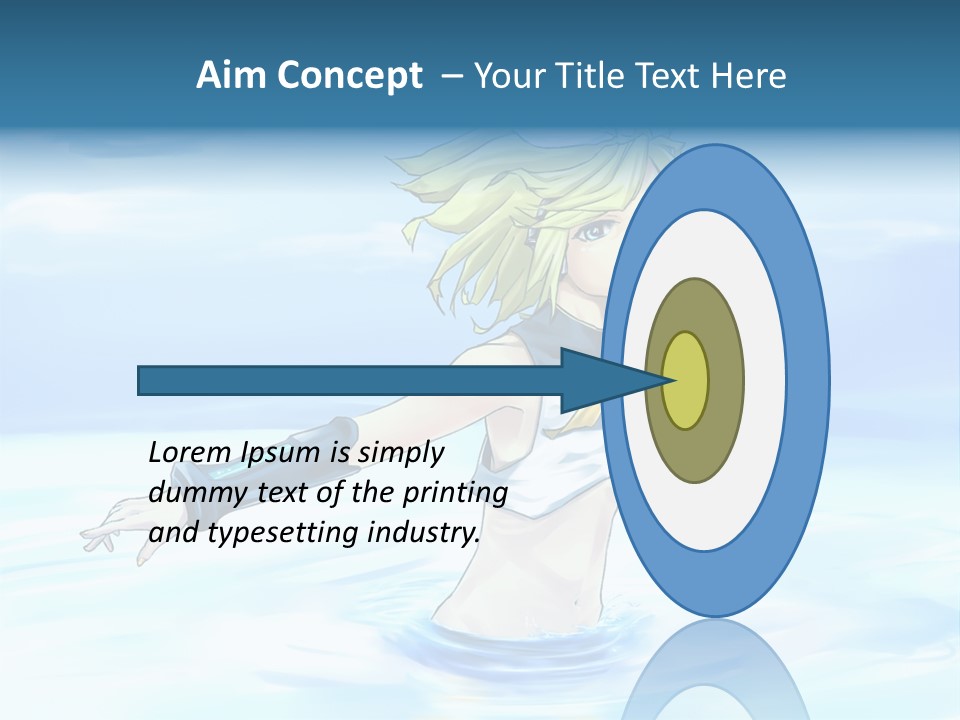 A Woman In A Body Of Water With Her Arms Outstretched PowerPoint Template