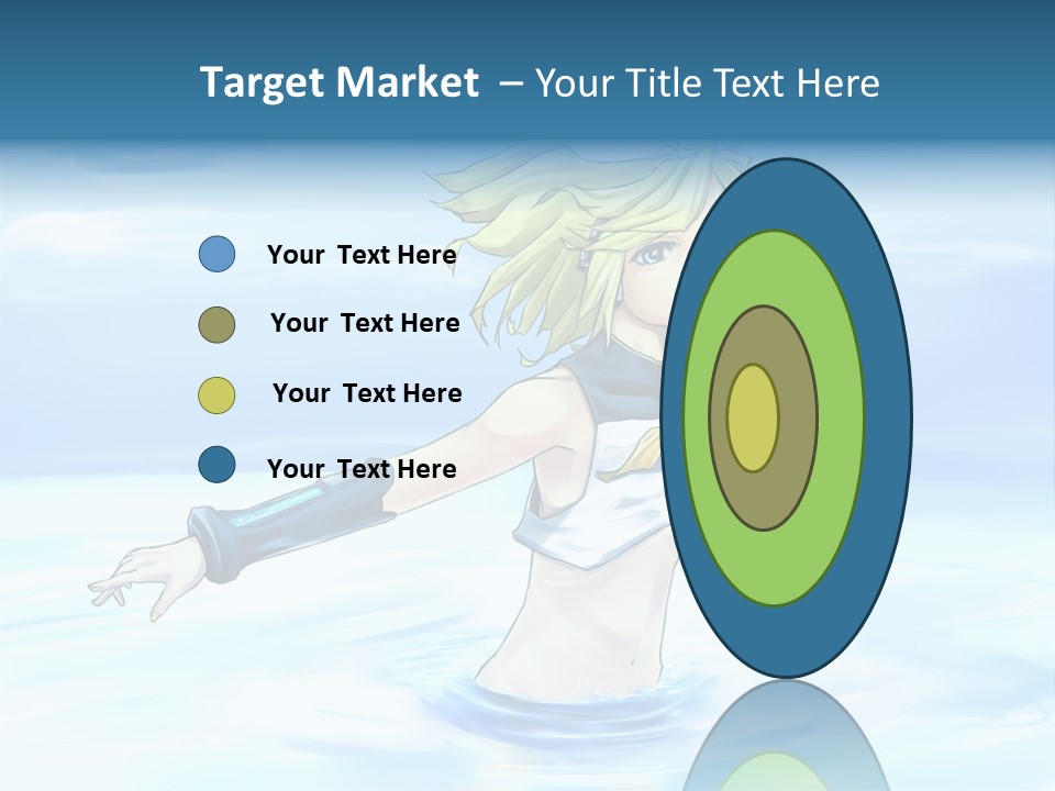 A Woman In A Body Of Water With Her Arms Outstretched PowerPoint Template