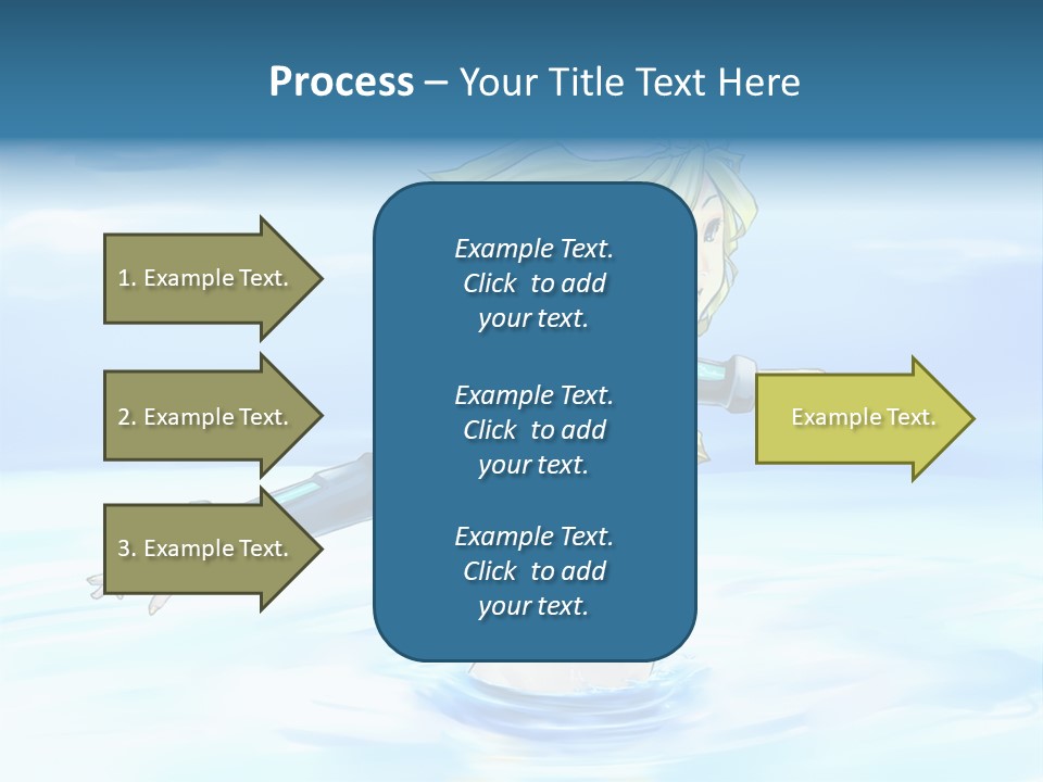 A Woman In A Body Of Water With Her Arms Outstretched PowerPoint Template