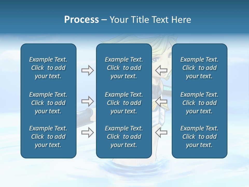 A Woman In A Body Of Water With Her Arms Outstretched PowerPoint Template