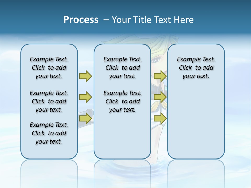 A Woman In A Body Of Water With Her Arms Outstretched PowerPoint Template