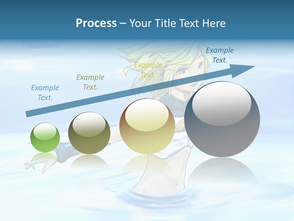 A Woman In A Body Of Water With Her Arms Outstretched PowerPoint Template