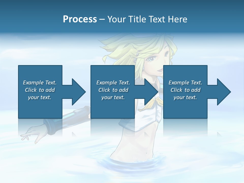 A Woman In A Body Of Water With Her Arms Outstretched PowerPoint Template