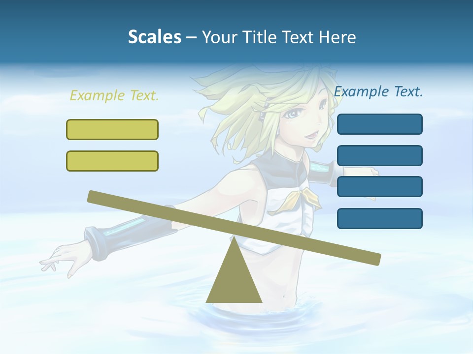 A Woman In A Body Of Water With Her Arms Outstretched PowerPoint Template