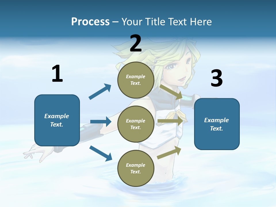 A Woman In A Body Of Water With Her Arms Outstretched PowerPoint Template