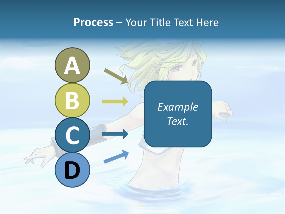 A Woman In A Body Of Water With Her Arms Outstretched PowerPoint Template