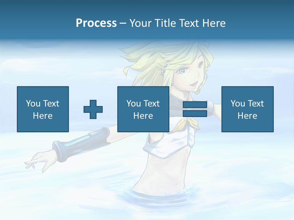 A Woman In A Body Of Water With Her Arms Outstretched PowerPoint Template