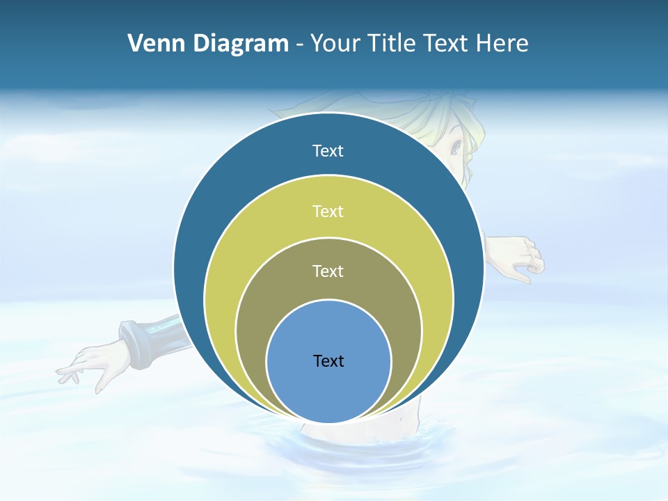 A Woman In A Body Of Water With Her Arms Outstretched PowerPoint Template