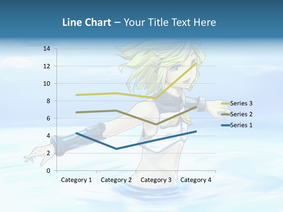 A Woman In A Body Of Water With Her Arms Outstretched PowerPoint Template